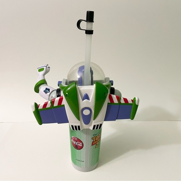 Buzz Lightyear Souvenir Cup Straw Disneyland Toy Story 2 Space Ranger - Picture 7 of 16